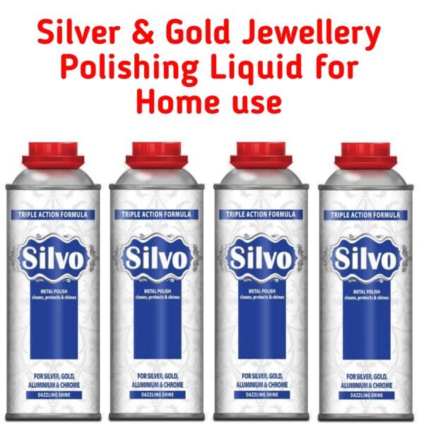 Silvo Polish Liquid for Sterling Silver (100 ml) - Pack of 4
