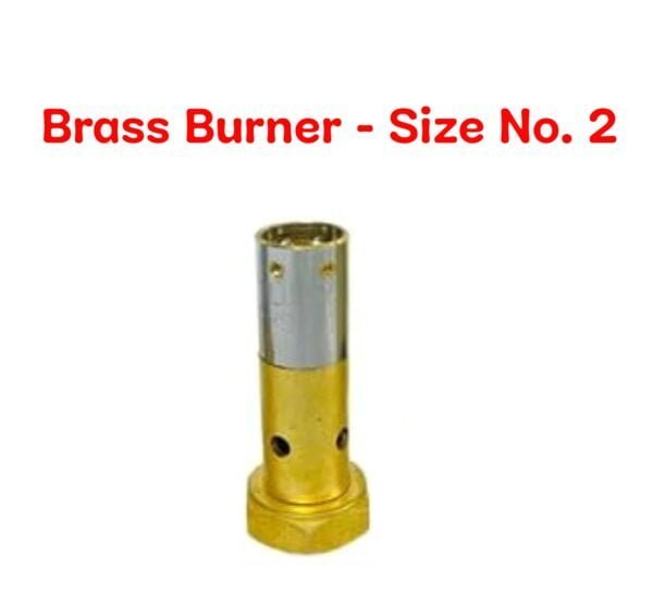 Heating Torch Burner Size 2, Brass Burner Size 2, Nozzle Burner Size 2, Flambe Torch Burner,Blow Torch Size 2, Powerful Brass Burner for Heating Torch Size 2