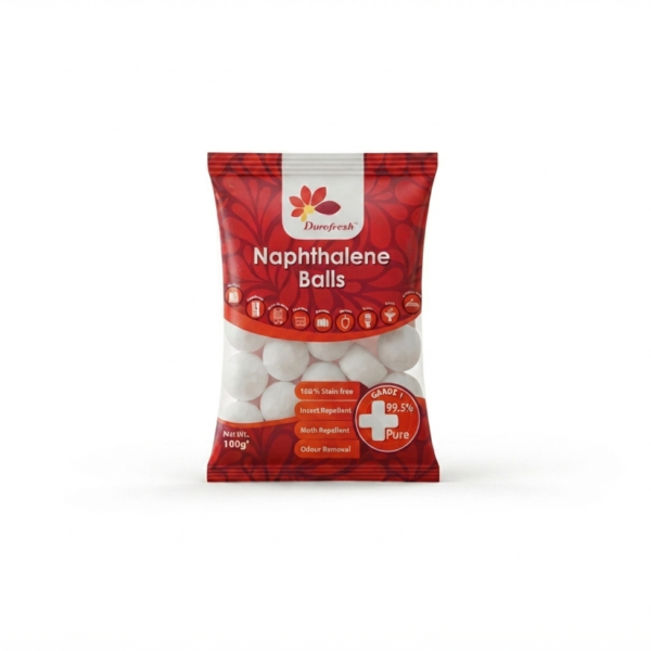 Durofresh Naphthalene Balls | 99.5% Pure for Wardrobe, Clothing, Long-Lasting Freshness 500g